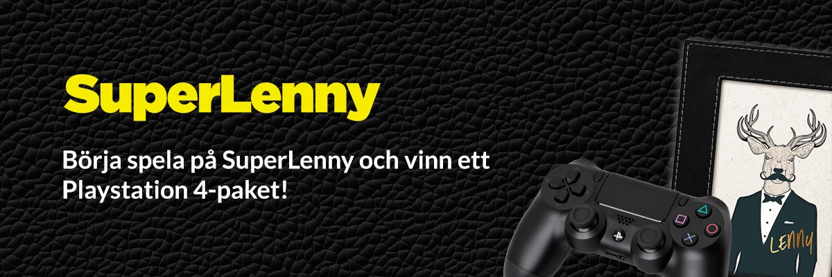 Börja spela hos Lenny och vinn ett Playstation 4-paket